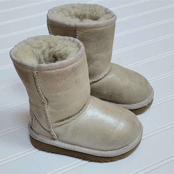 UGG Classic II Metallic Gold Sheepskin Boots